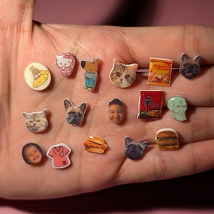 Ciondoli in plastica con foto galleggiante personalizzata, ciondoli con foto personalizzate