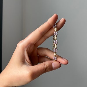 Pearl Bracelet / Purple / Mother Daughter Bracelet / Communion Gift / Confirmation Gift / Godmother Gift zdjęcie 4