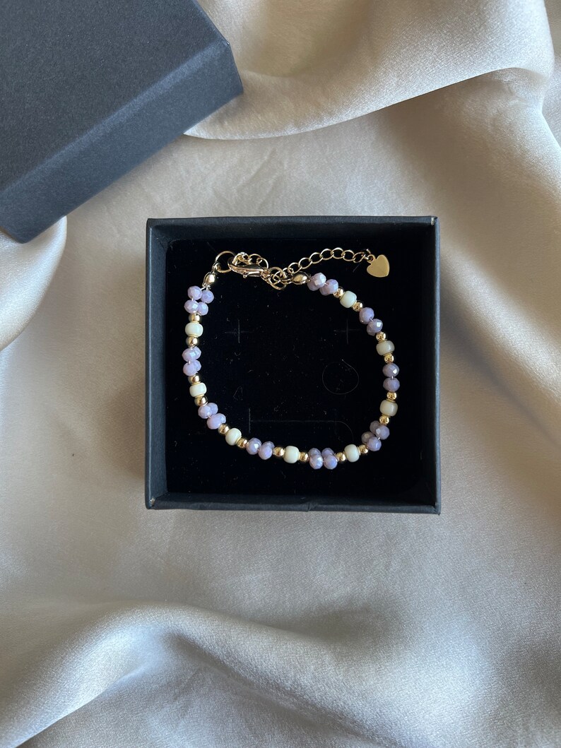 Pearl Bracelet / Purple / Mother Daughter Bracelet / Communion Gift / Confirmation Gift / Godmother Gift zdjęcie 9