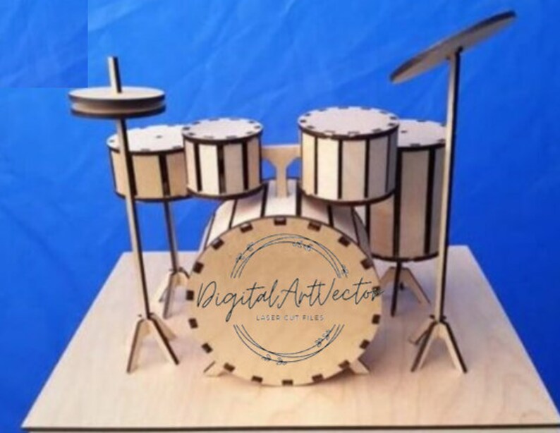 Laser Cut Drum Set CDR DXF SVG Pdf Ai Vector File Etsy