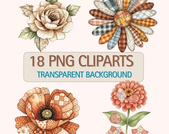 Conjunto de imágenes prediseñadas florales otoñales en acuarela: Botánica otoñal (descarga digital en formato PNG)