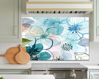 Tempered Glass Stove Backsplash Panel, Stove Back Cover, Kitchen Decor, Stove Top Cover, Kitchen Backsplash Tile, Chopping and Noodle Board