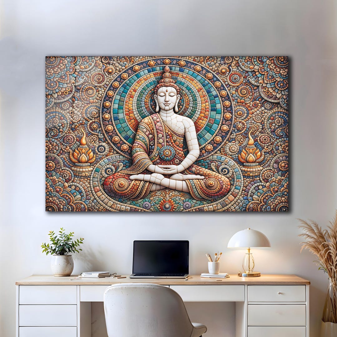 Tempered Glass Lord Buddha Wall Art | Buddhism Decor - Etsy