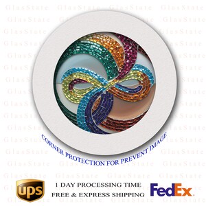 Infinity Symbol Glass Wall Art-round Ancient Mosaic-modern Art-round ...