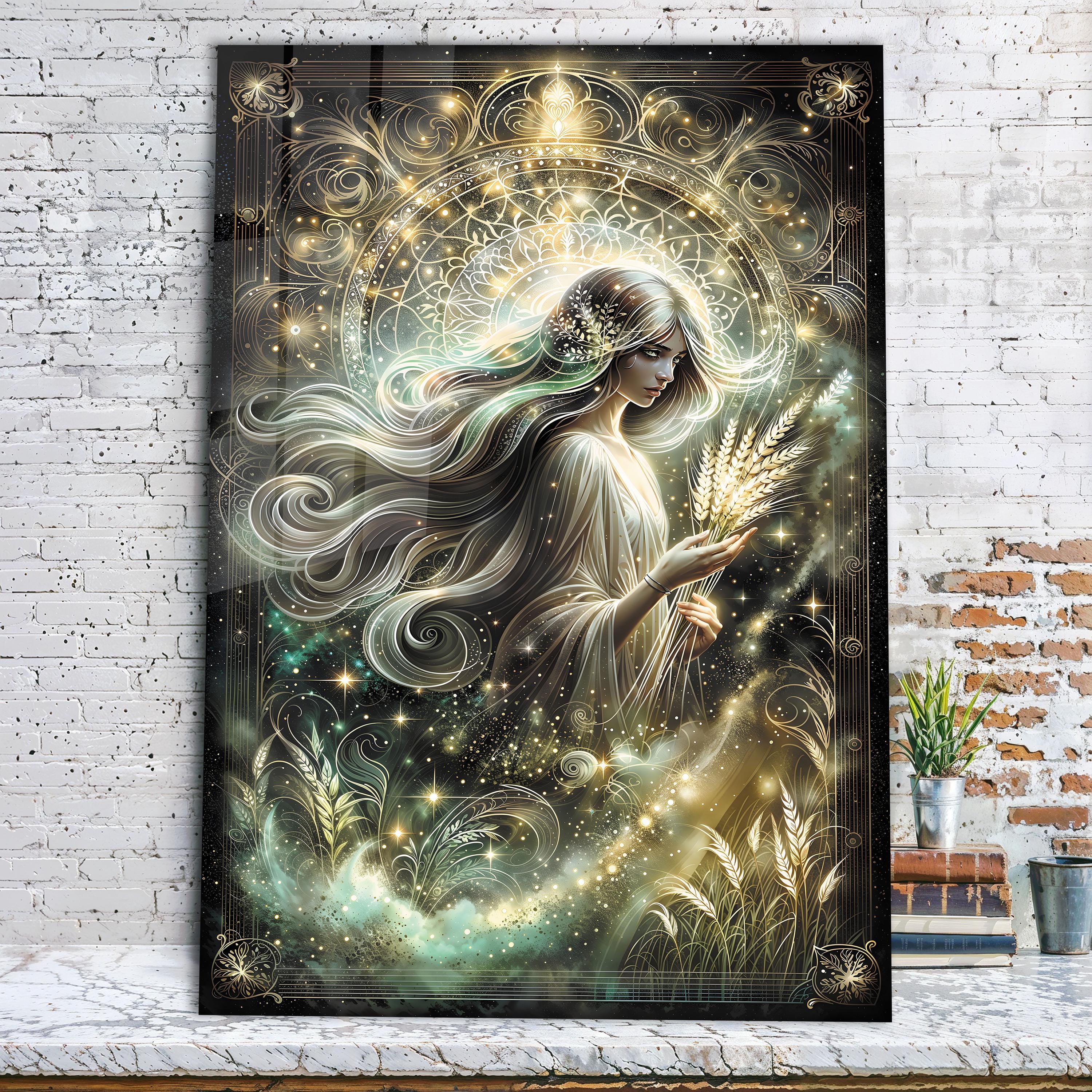 Tempered Glass Wall Art, Virgo Zodiac Sign, Horoscope Wall Art