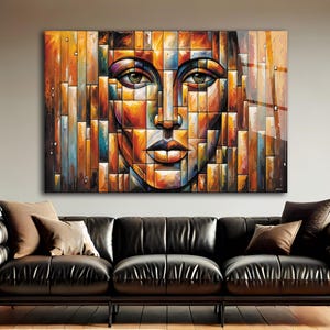 Pablo Picasso Inspired Wall Art, Tempered Glass Wall Art, Glass Printing, Large Glass Wall Art, Wall Hangings,Wall Art, Modern Stained Glass