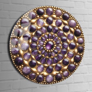 Tempered Glass Wall Art-Stained Look Round Wall Art Gift-Circle Wall Art-Tempered Glass Art-Glass Wall Decor-Abstract Glass Round Wall Art