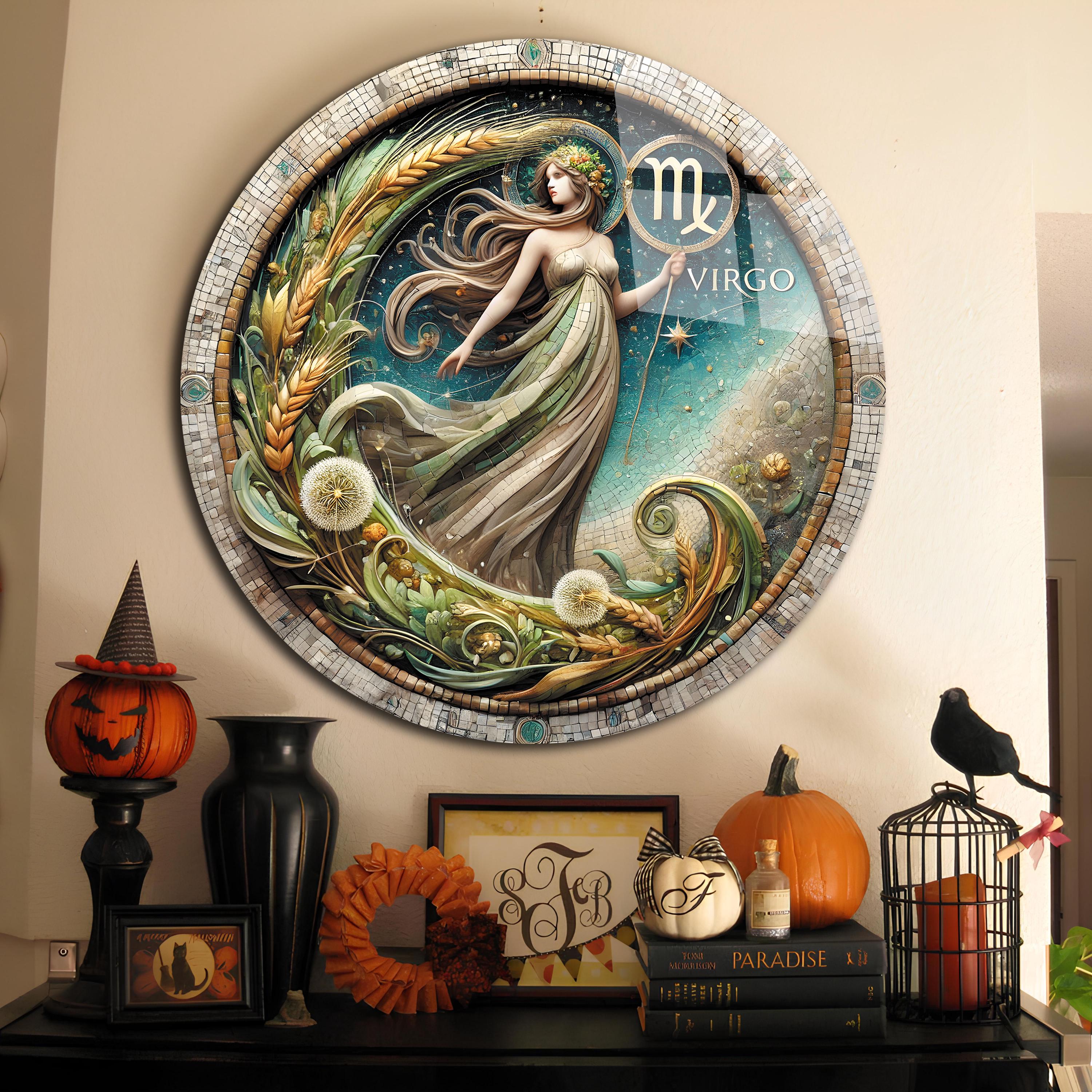 Virgo Zodiac Sign, Horoscope Wall Art, Astrology Wall Art