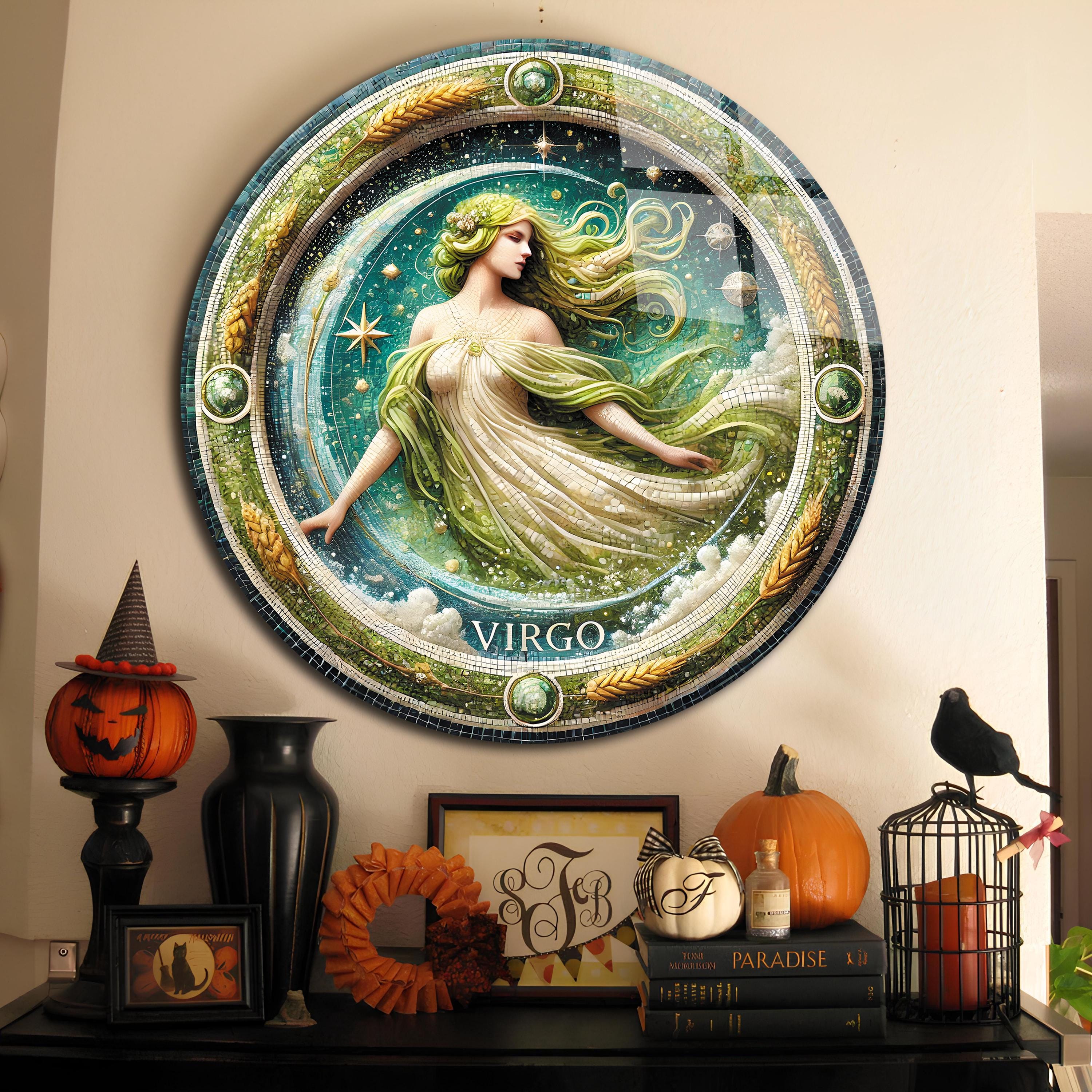 Virgo Zodiac Sign, Horoscope Wall Art, Astrology Wall Art