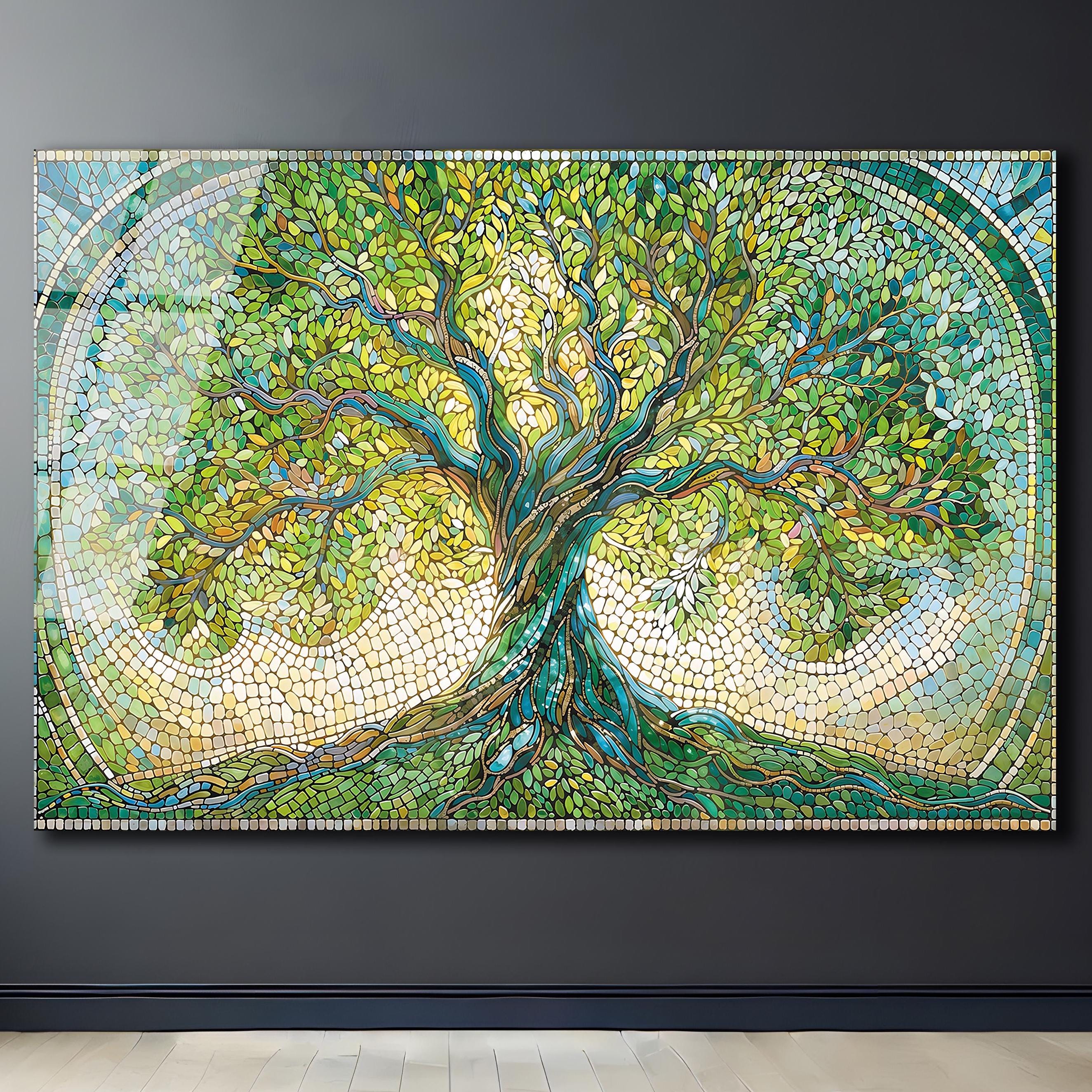 Tempered Glass Wall Art | Angel Oak Tree Glass Print | Wall