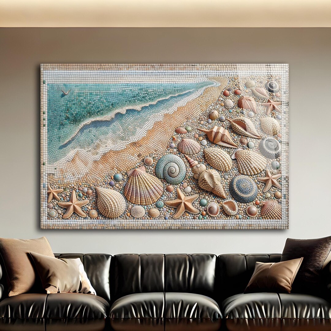 Ocean Beach Stones Tempered Glass Wall Art Ocean Tempered Glass Art Sea ...