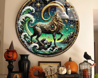 Décoration Zodiacale : Cristal 3D Capricorne En Verre - Format Portrait XL - Idée Cadeau Originale - 8