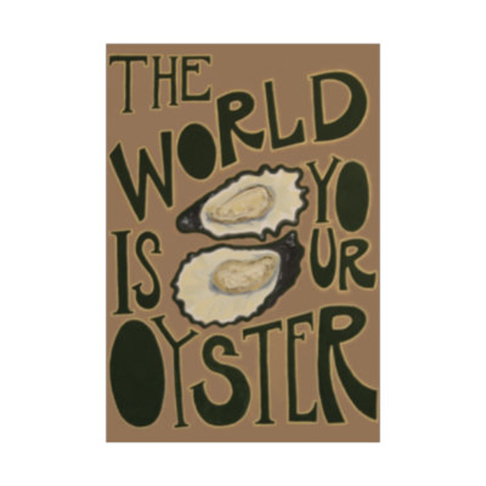 The World is Your Oyster Print, DIGITAL DOWNLOAD, Kitchen Wall Art, Oyster Print, Food Print