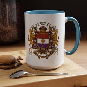 Royal Chogān Coat of Arms Persian Mug - Majestic Elegance