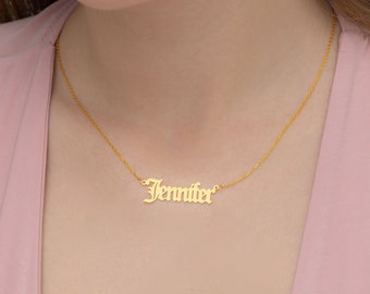 Personalized Name Necklace, Gift for Her, Custom Name Necklace, Thick Chain Necklace, Handmade Jewelry, Unique Gift Idea, Initial Necklace