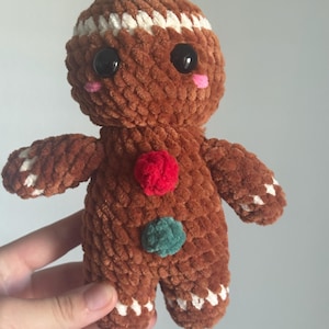 Crocheted Gingerbread Man Plush Decoration
