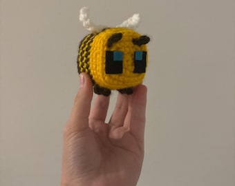 Minecraft-Inspired Crochet Bee Plush
