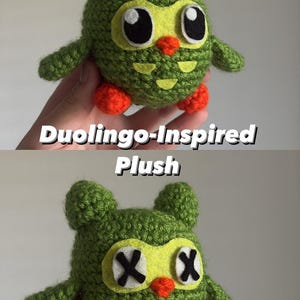 Duolingo-Inspired Crocheted Plush
