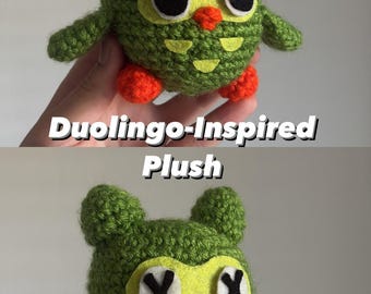 Duolingo-Inspired Crocheted Plush