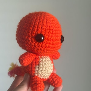 Crocheted Charmander-Inspired Plush