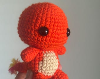 Crocheted Charmander-Inspired Plush