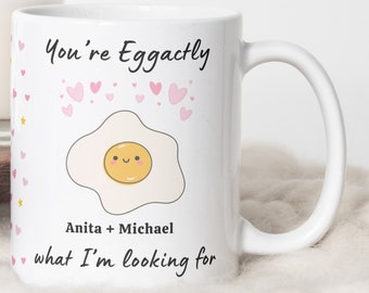 You're Eggactly What I'm Looking For Mug, Personalised Valentines Day Mug, Valentines Day Gift for Her, Girlfriend Gift, Boyfriend Gift,