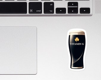 Vitamin G Guinness Sticker: Irish Stout Beer Lover Gift