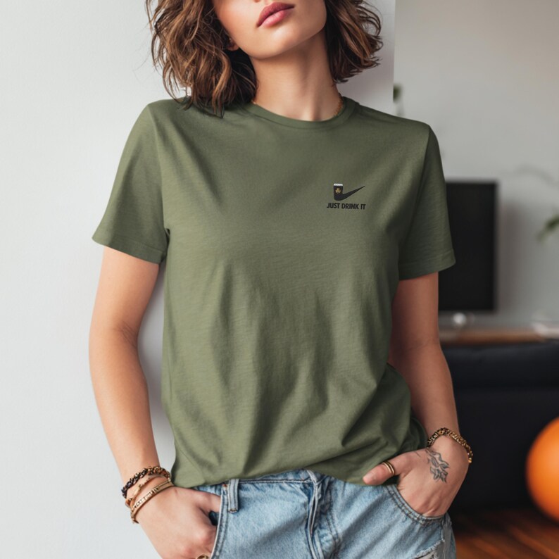 Guinness Embroidered T-Shirt: St Patricks Day shirt, St Pattys Day, Irish Stout, Shamrock, Vitamin G image 14