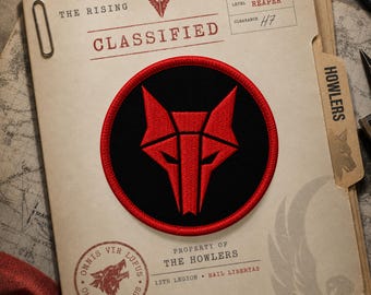 Parche Howler: Parche bordado Red Rising, equipo táctico Sevro Wolf Crest