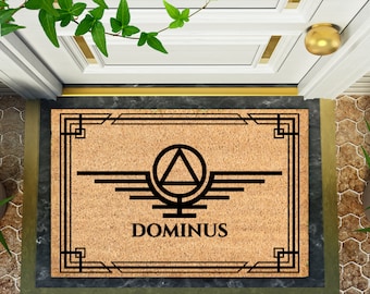 Red Rising Doormat, Dominus Doormat, Gold Sigil Doormat, Red Rising Gold, Red Rising Saga, Nerdy Housewarming Gift, Welcome Doormat