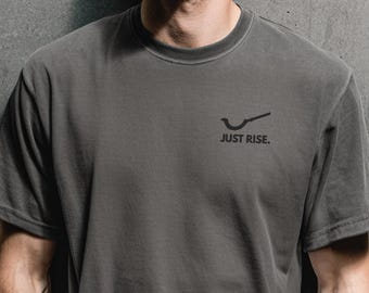 Camiseta Just Rise, camiseta inspirada en Red Rising, camiseta bordada de SlingBlade, ropa de Darrow Howlers, camiseta gráfica minimalista de ciencia ficción