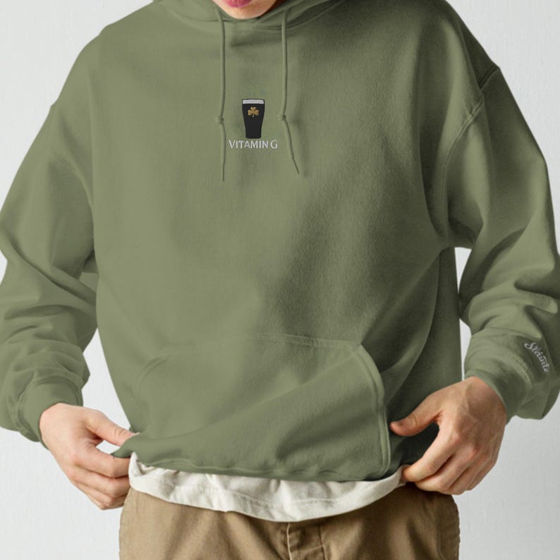 Vitamin G Guinness Hoodie: St Patricks Day Shirt, Irish Gift, Irish Hoodie, Stout Beer Shirt, Irish Drinking Shirt image 8