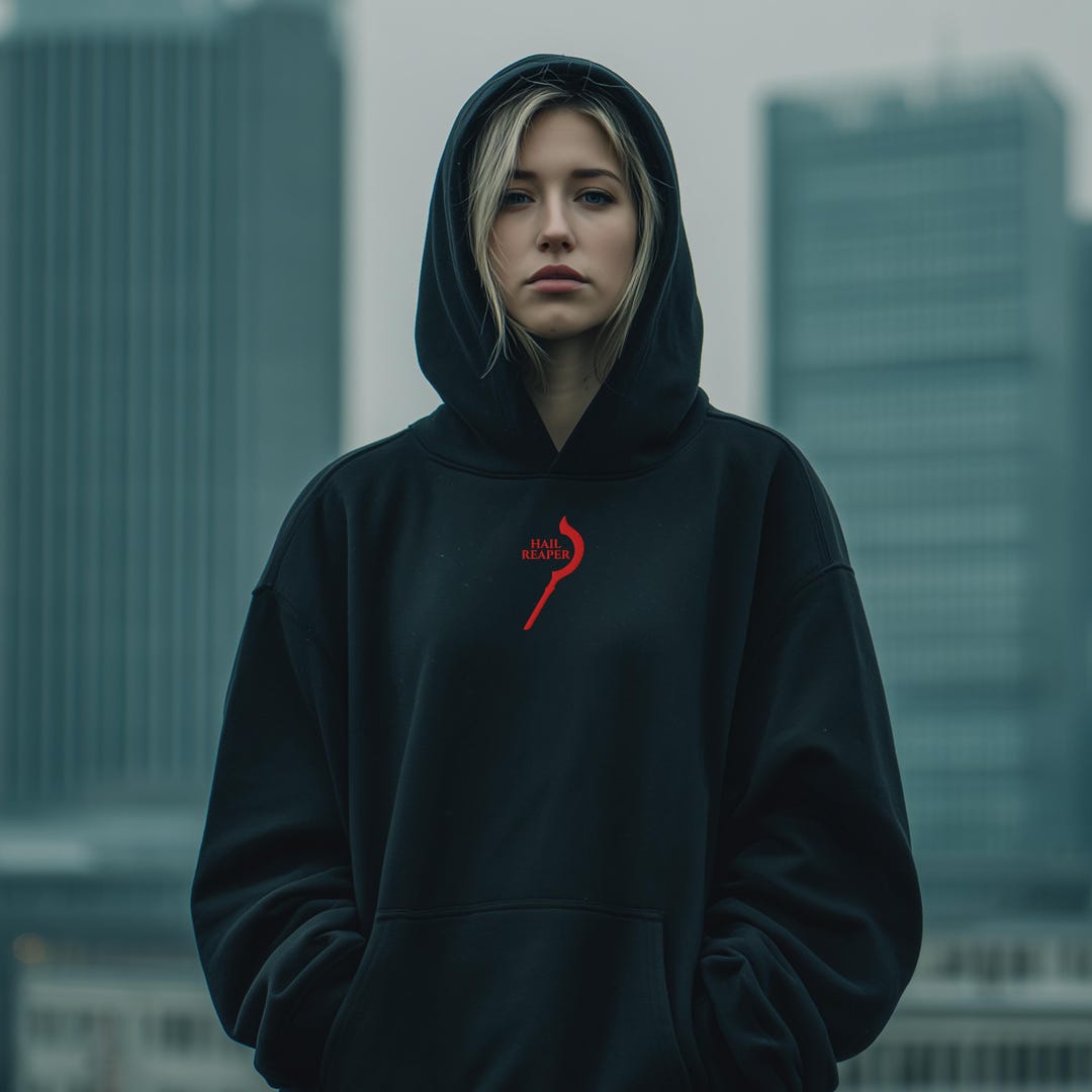 Hail Reaper Oversized Embroidered Unisex Hoodie: Red Rising Merch ...