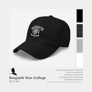 Embroidered Basgiath War College Hat, Fourth Wing Merch, Iron Flame Merch, Bookish Shirt, Bookish Hat, Fourth Wing Shirt, Fly or Die, Violet