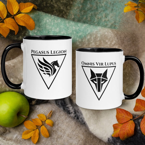 Pegasus Legion Mug, Omnis Vir Lupus Mug, Howler Mug, Red Rising Mug, Red Rising Gift, Mug for Book Lovers, Gift for him, SciFi Gift, Howlers