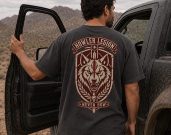 Howler Legion Red Rising Shirt | Never Bow Graphic Tee