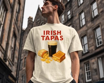 Irländsk tapas vintage Guinness-skjorta: St Patricks Day-skjorta, vitamin G, irländsk gåva, shamrock-skjorta, komfortfärgad t-shirt, rolig drickskjorta