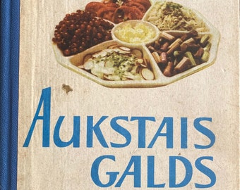 1969 Aukstais galds Gustava Jansone Cookbook Cooking Book Recipe Vintage Latvian Book