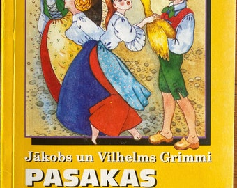 1998 Vintage Lettische Buch Pasakas Jākobs un Vilhelms Grimmi
