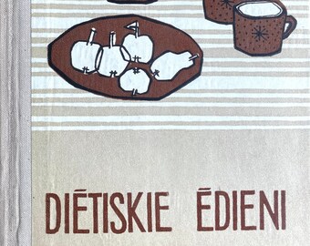 1970 Diētiskie ēdieni I. Gaņeckis Kochbuch Kochbuch Rezept Vintage lettisches Buch