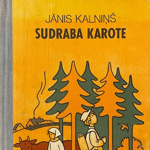 Livre sudraba vintage de 1986 en letton, karote Jānis Kalniņš