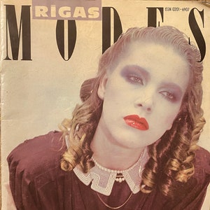 1988 Riga Fashion Magazine Vintage Lettisk Magazine Modeklänning Mönster Symönster DIY