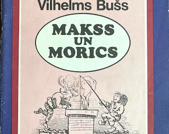 1986 Poesie Gedichte Vintage Lettische Buch Makss un Morics Vilhelms Buss