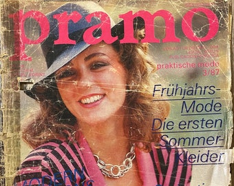 1987 Pramo Fashion Magazine Vintage German Magazine Fashion Dress Pattern Sewing Pattern DIY