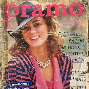 1987 Pramo Fashion Magazine Vintage German Magazine Fashion Dress Pattern Sewing Pattern DIY
