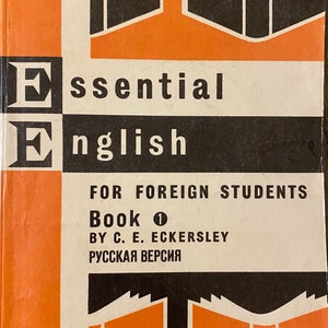 1991 Essential English for Foreign Students Book One Русская версия Vintage Russian Book