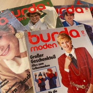 1984 Burda Vintage rivista tedesca moda abito modello cartamodello fai da te Burda Die Ganze Welt der Mode