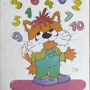 Numéros 1991 Livre letton vintage pour enfants Skaitāmā grāmata