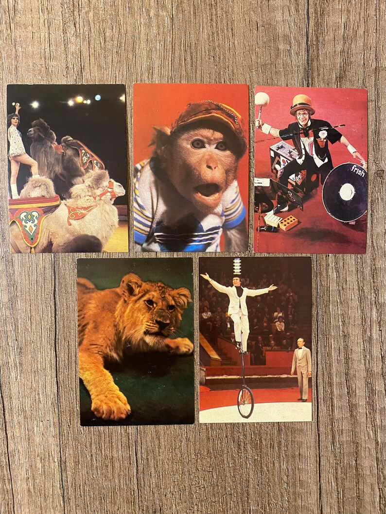 1980s Soviet Circus Pocket Calendars Vintage Russian Pocket Calendar ...