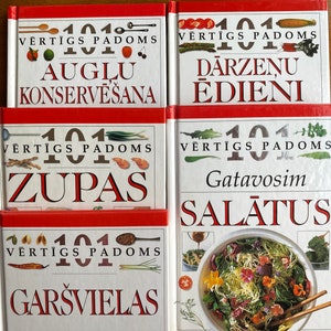 1990s 101 Vērtīgs Padoms Garšvielas Zupas Salāti Cookbook Cooking Book Recipe Vintage Latvian Book